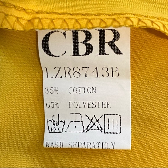 CBR Ruched Pleated Halter Mini Dress Yellow Womens Size Large NWT New - Picture 5 of 5